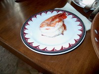 shrimp on a dinner plate 